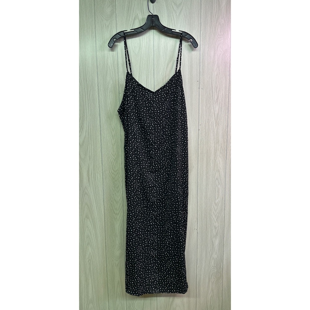 Room Service Black White Polka Dot Satin Slip Dress XXL RS3426422